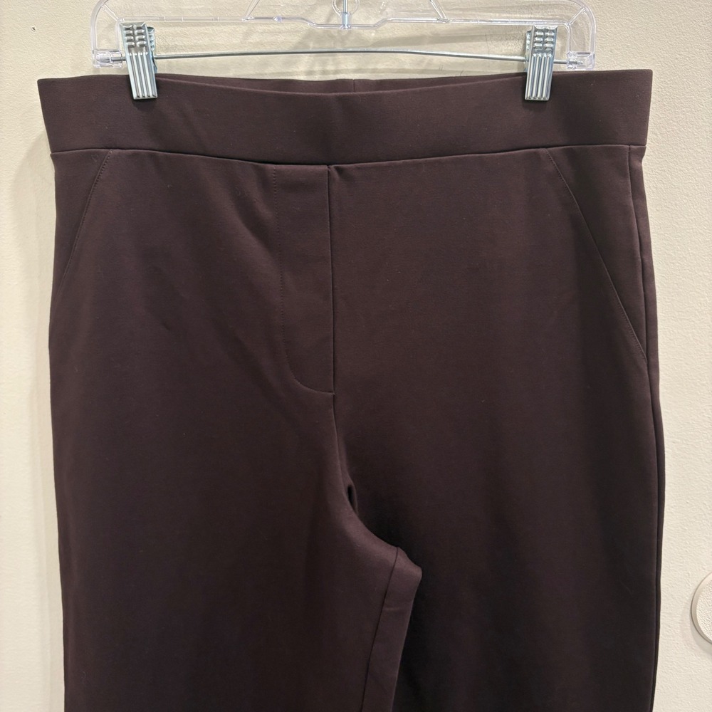 Quince Ultra-Stretch Ponte Wide Leg Pants Espresso Brown XL Minimalist Work New - Picture 4 of 8
